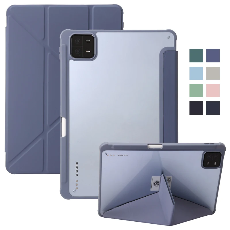 

Чехол для Xiaomi Pad 6, умный чехол-книжка из кожи и акрила, с подставкой для Xiaomi Mi Pad 6, Xiaomi Pad 6 Pro, с держателем для ручки