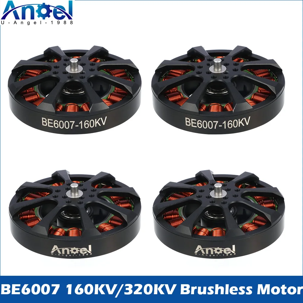4pcs/lot UAngel BE6007 160KV / 320KV Brushless Motor Ultrathin Design Lightest Weight For Multirotor & VTOL UAV