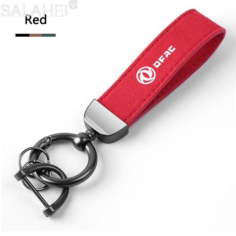 Suede Car Key Ring Luxury Genuine Leather Keychain for Dongfeng DFM DFSK H30 Corss T5l Glory S30 Sx5 580 2024 Auto Accessories