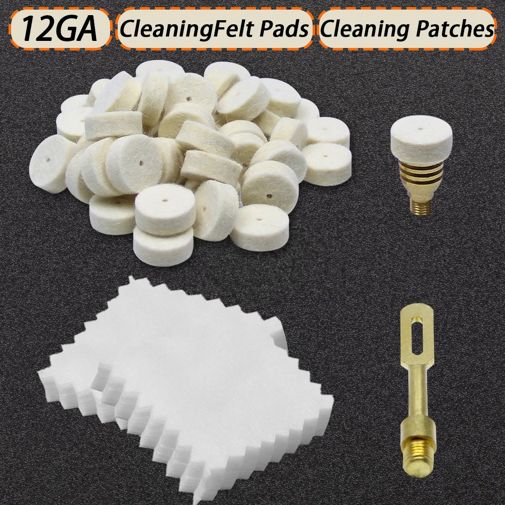 

Фетровые гранулы и патчи для чистки пистолета 12GA. Очистка камер винтовки. Шерстяные фетровые полировальные подушечки с прорезями. Набор для чистки пистолета.