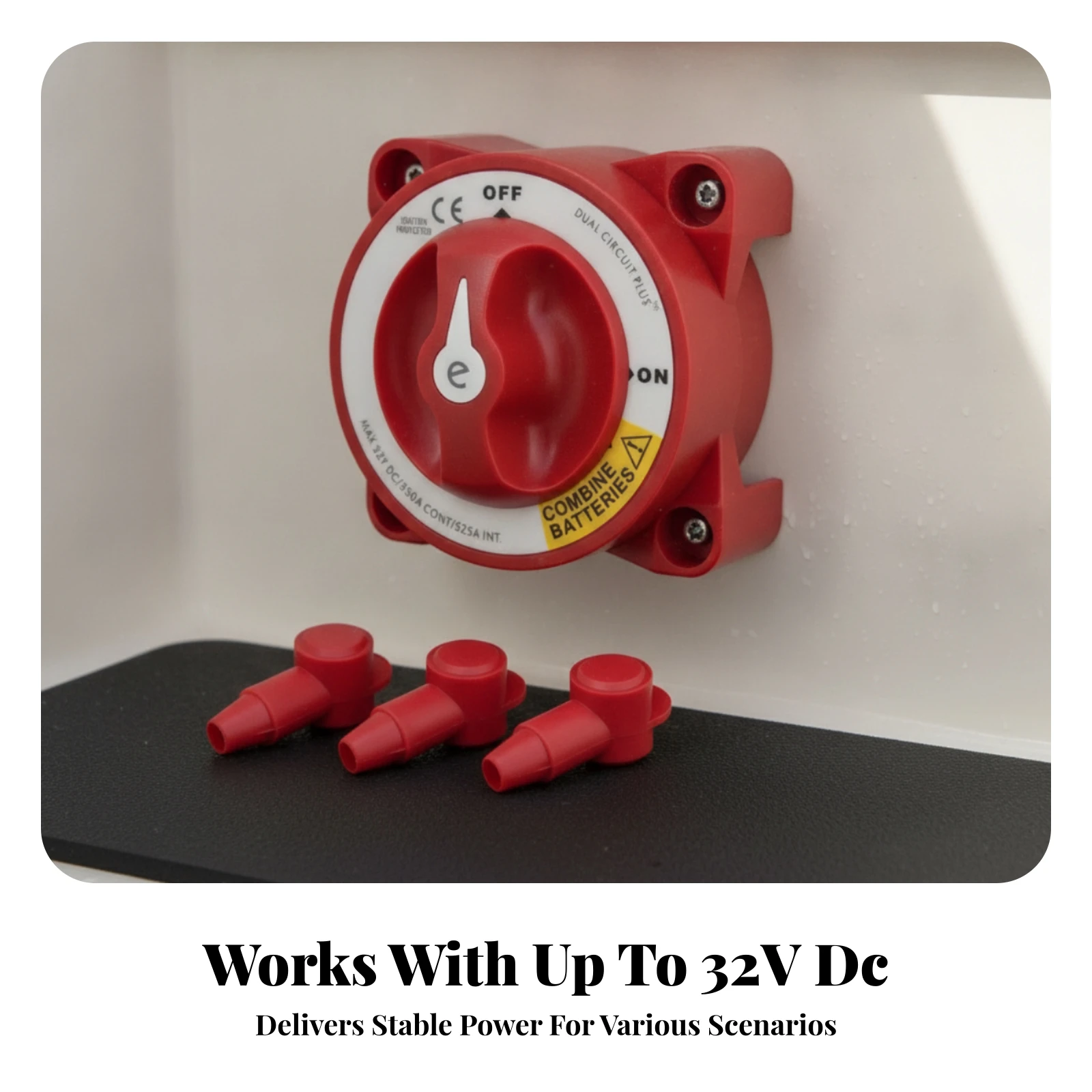 

Marine Battery Disconnect Switch Mounting Screws Indicator Circle Power Accessory Rotary Battery Disconnect Switch