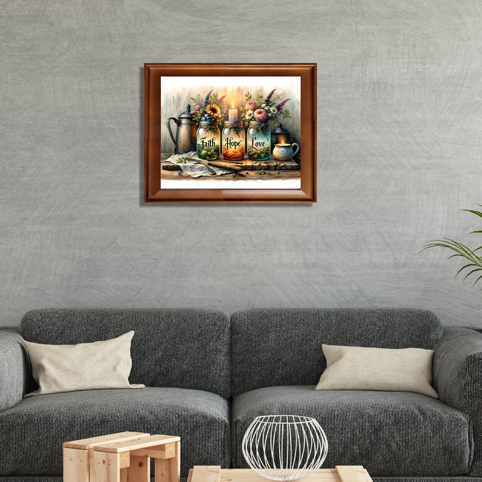 

Paint By Numbers Kit On Canvas DIY Oil Art Flower Picture Home Wall Decor50x40cm