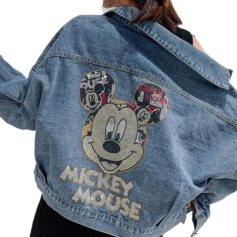 Chaquetas para mujeres dos desenhos animados moda denim casaco streetwear na moda das mulheres dos homens jaquetas novo coreano solto harajuku casais topos