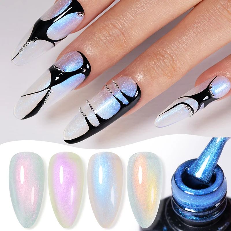 AWStorG Aurora Glitter Gel Nail Polish Ultra Shine Chameleon Laser Semi Permanent Soak Off UV Gel Nail Art Varnish