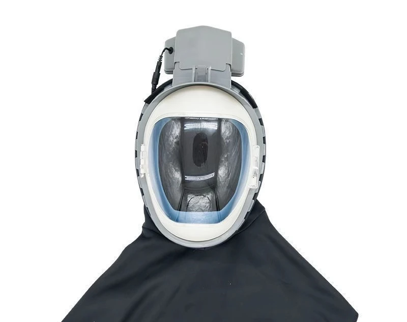 Rechargeable Motor Powered Air Purifying Hood Anti Dust Face Shield For Construction Spraying Work