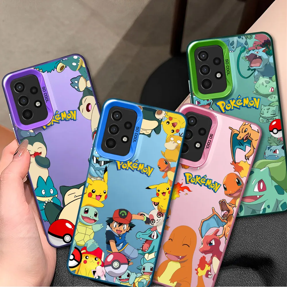 

Soft Cover Phone Case for Samsung Galaxy A03s A52s A20s A31 A02 A05 A03 Core A21s A50 A71 A10 A20 A51 A30 Pokemon Pikachu