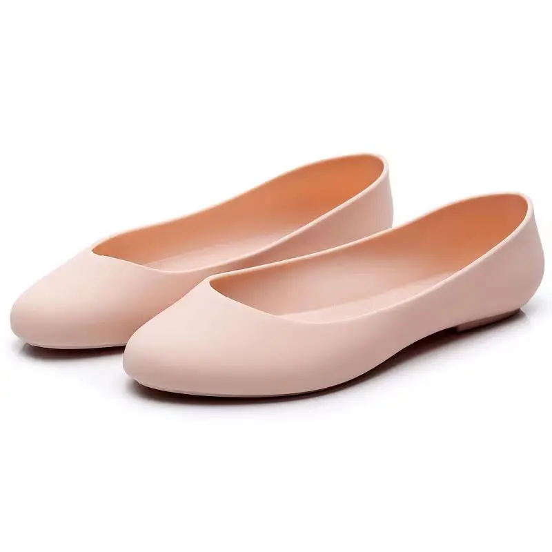 2024 nuova scarpa da pioggia Slip-On poco profonda da donna estiva suola morbida sandali in gelatina di cristallo antiscivolo suola piatta scarpa Casual impermeabile