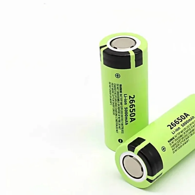 5000mAh 3.7V High-Drain 26650 Lithium Battery - Rechargeable Li-ion Cell for Flashlights/DIY Power Tools/Drones Fast Charging