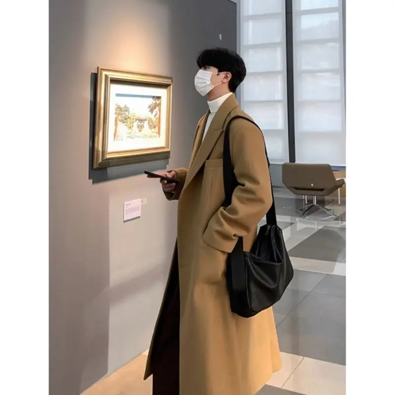 

Wool Blend Coat Mens Coats Mans Woven Weaved Interlaced Interwoven Intertwined Interlinked Connected Joined United Linked Tied