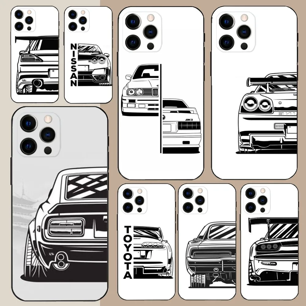 D-Dodge C-Challenger-S-RTs Phone Case For Apple iPhone 15,14,13,12,11,Pro,X,XS,Max,XR,Plus,Mini Soft Black Cover