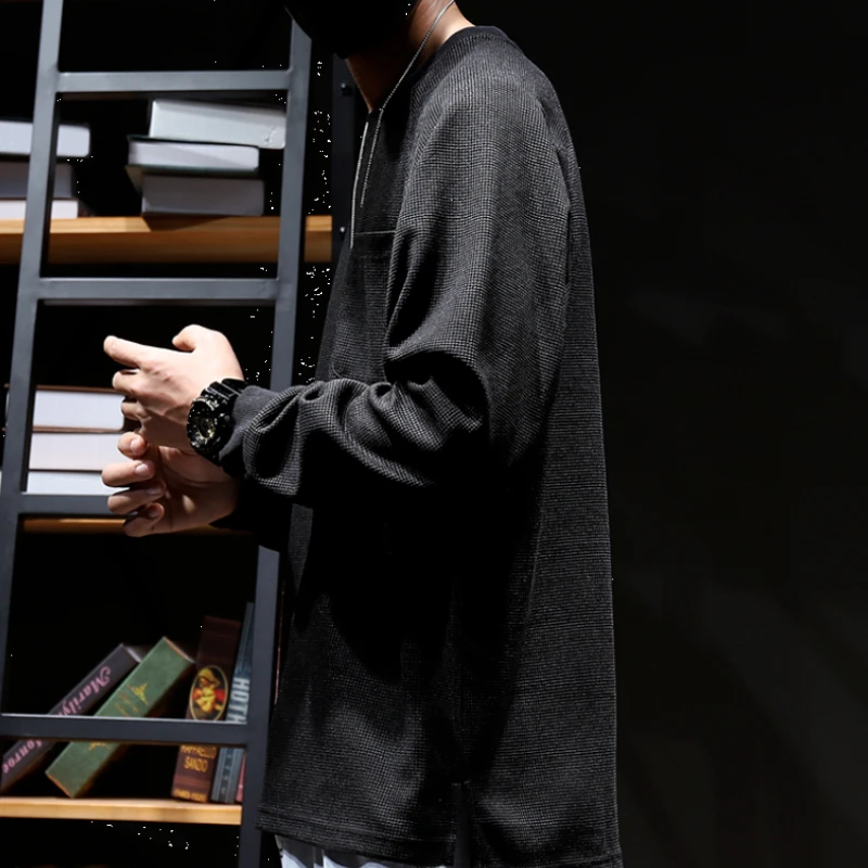

Plain Baggy Male Pullover Xxl Full Sleeve Sweatshirt High Brand Fashion Tops Trends 2025 Clothes Luxury Korean Men's T-shirts