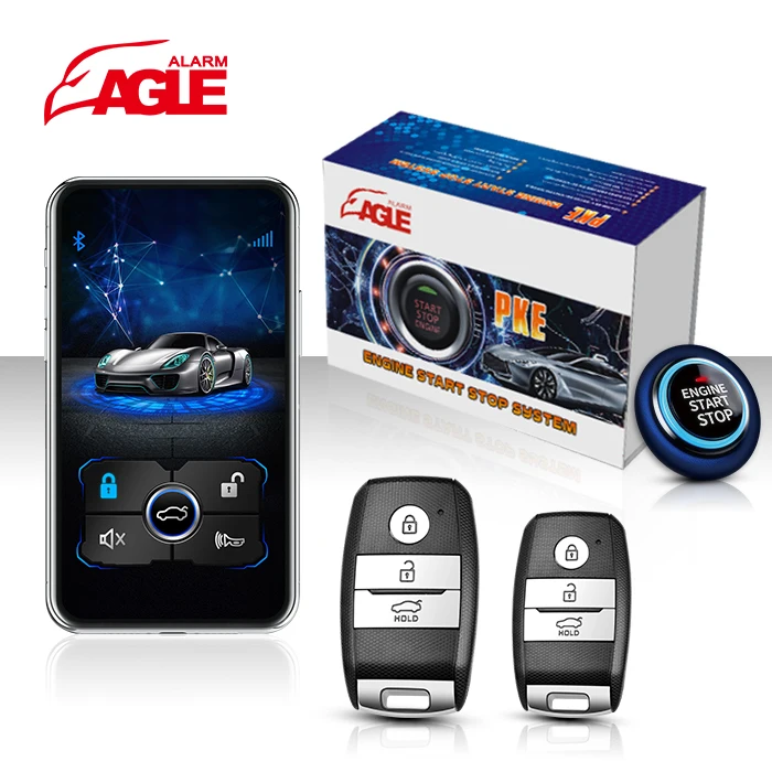 Eagle Safety Universal Push Button  Remote Start Keyless Entry Alarm System Engine Stop Star Car Alarm