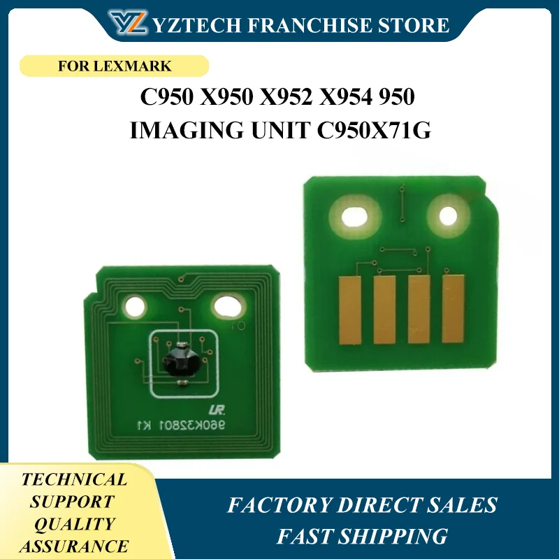 

8PCS CMYK OEM qualityDrum Chip For Lexmark C950 X950 X952 X954 950 Imaging Unit C950X71G