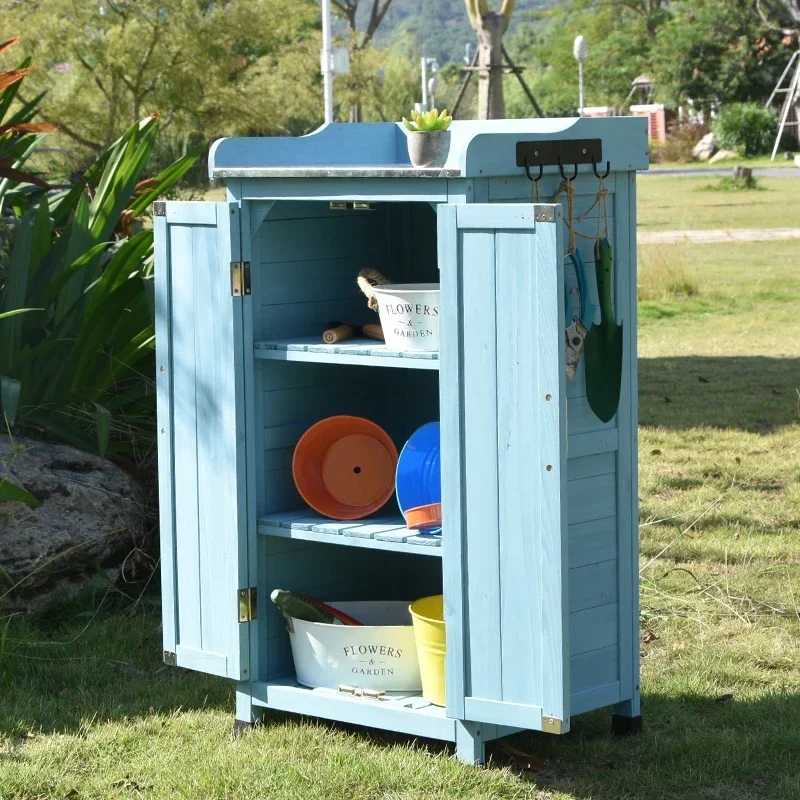 

Outdoor storage sorting storage balcony courtyard solid wood anti-corrosion water drying console pastoral shoe