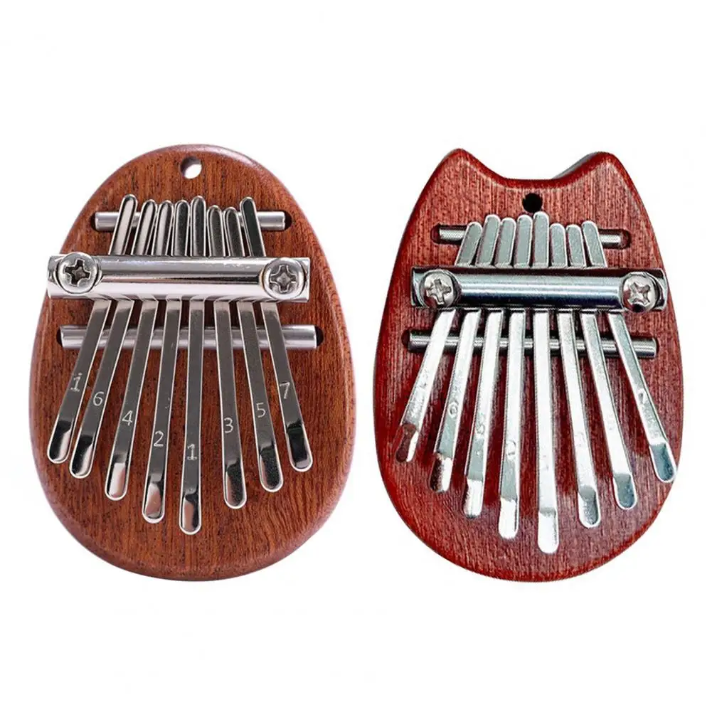 8 Key Thumb Piano Mini Kalimba Exquisite Finger Thumb Piano Marimba Musical Good Accessory Pendant Gift for Kids Adults