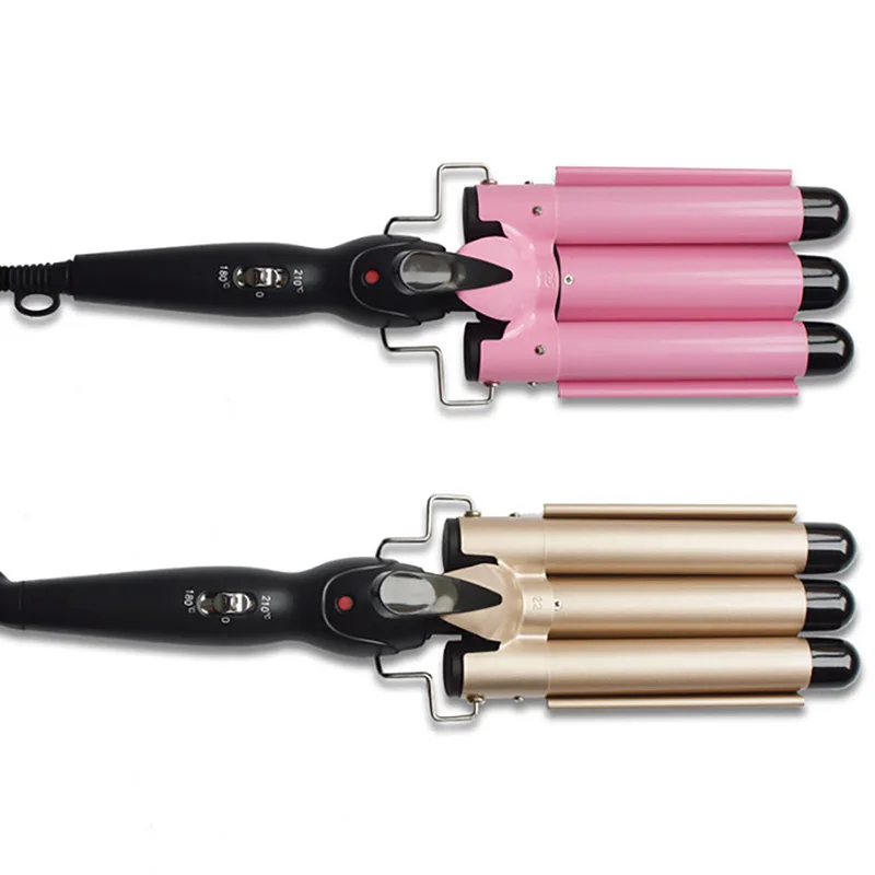 Dry Wet Dual-purpose Hair Curler 3-Tube Hair Curling Iron Multiple Gears Temperature Control Egg Roll Hair Waver Styling Tools