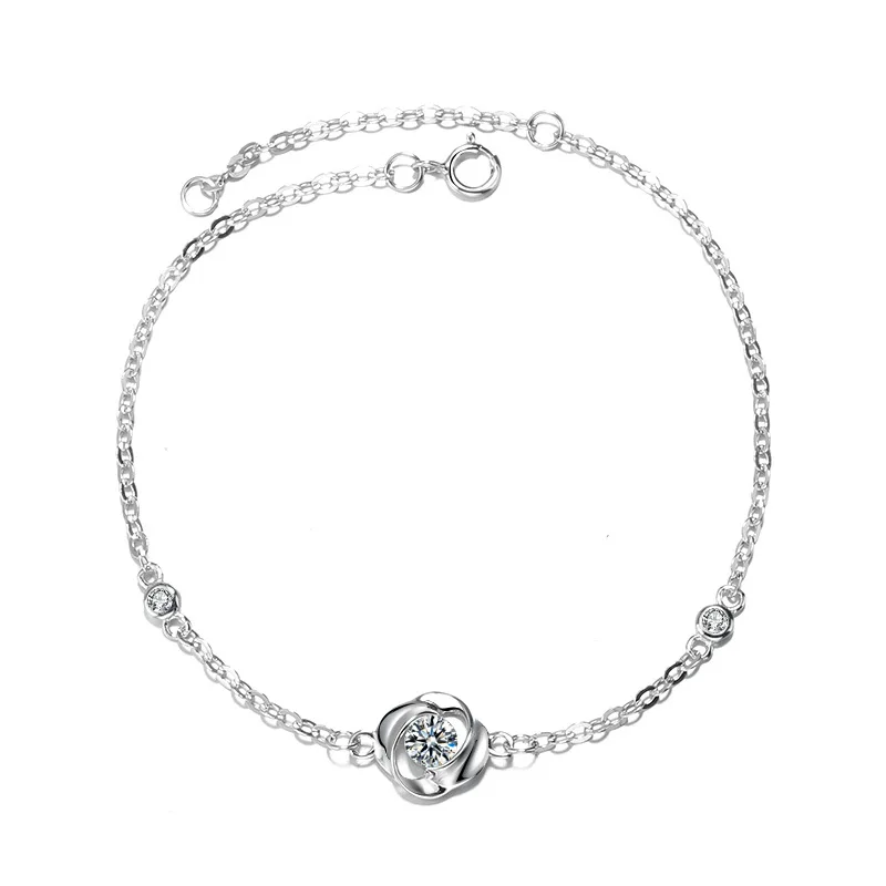 

Simple Cute Jewelry Fashion Women S925 Silver Zircon Bracelet with Zircon