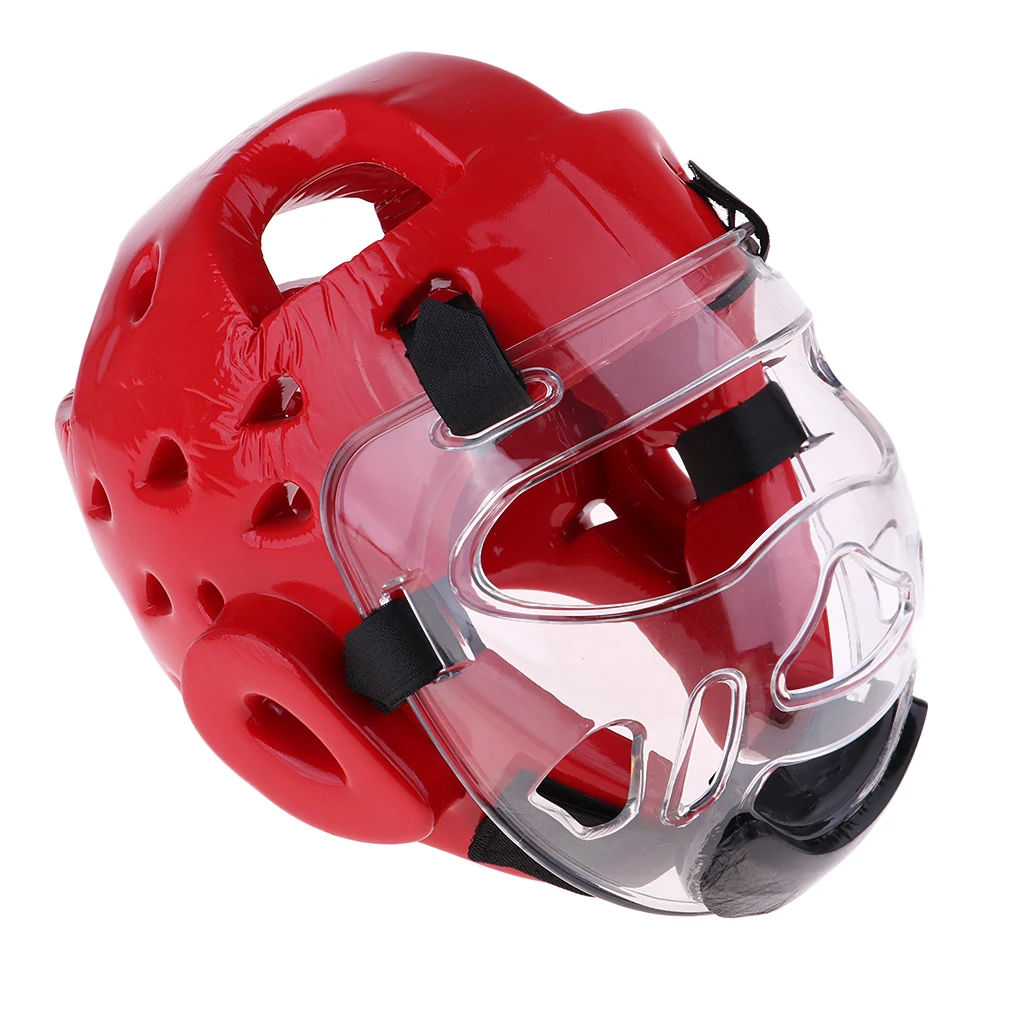 Headgear Boxing PU Leather Ventilated Boxing Helmet with Mask Nose Protection Head Guard for Sparring Gym Practice