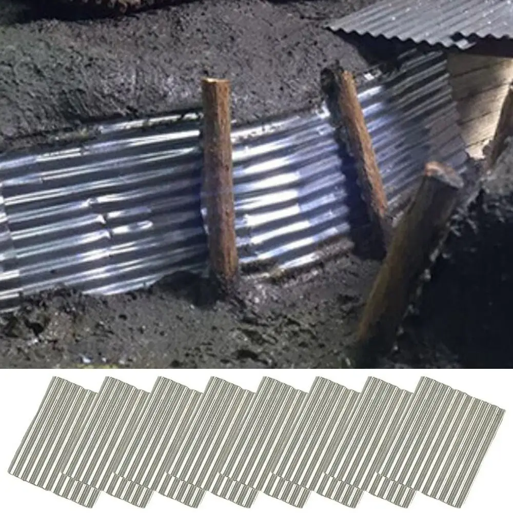 8PCS Micro Landscape Sand Table Building Making Wargame Scenery Scene Model Steel Shed Miniature Corrugated Tile