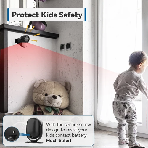 Imagen 2 del producto CPVAN Detector de movimiento para protección de seguridad antirrobo en el hogar Sensor de movimiento inalámbrico con alarma de Sensor de puerta y Control remoto