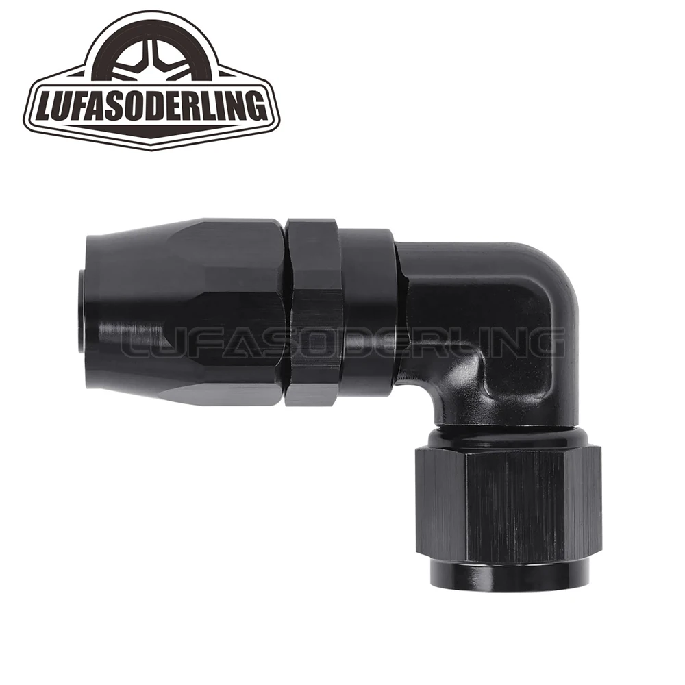 

6AN 90 Degree Swivel Elbow Fitting Low Profile Forged Aluminum for Fuel Oil Cooler Line AN Fitting Braided Hose Connector