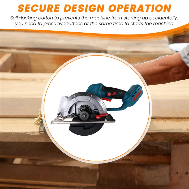 B17C 6 بوصة منشار دائري لاسلكي بدون فرش 12500 دورة في الدقيقة منشار دائري مدمج للخشب/الحجر/المعادن لبطارية 18 فولت