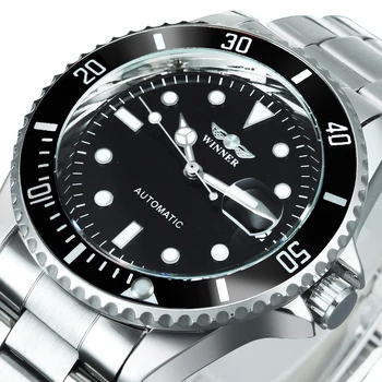 WINNER Business Mechanical Watches Luxury Brand Automatic Watch for Men Rotatable Bezel Lu