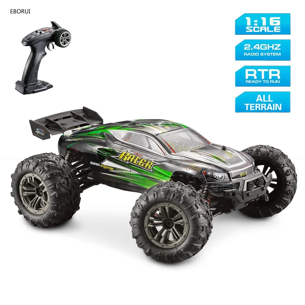 EBORUI Q903 Brushless Motor RC Car 1:16 2.4G 4WD High Speed 52km/h Proportional Control RC Buggy Car with LED Light RTR Gift Toy