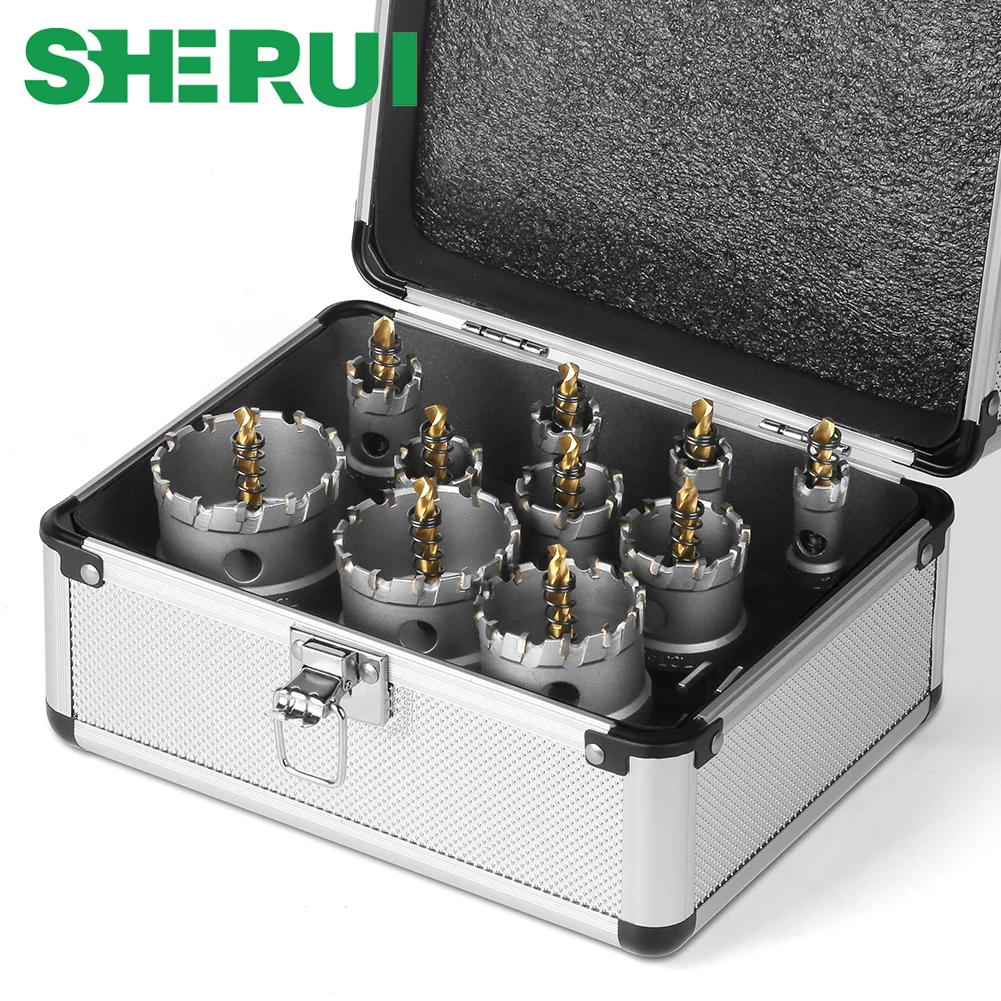 10pc 5A Carbide Tip TCT Drill Bit Hole Saw 16,18,20,22,25,30,35,40,50,53mm Drill Bit Set Hole Saw Cutter For Stainless Steel