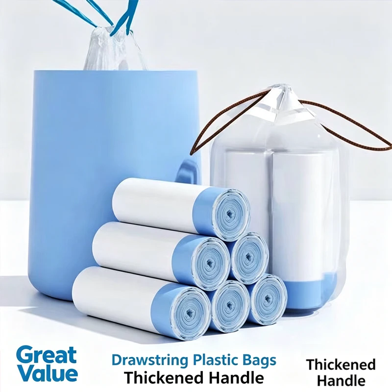Thick Trash Bags, Tear-Off Drawstring Trash Can Liners,For Home, Kitchen, Restaurant, Living Room, Garbage Sorting