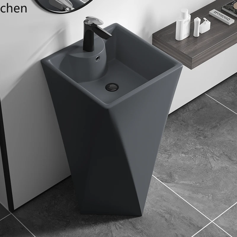 

YXY Ceramic Pedestal Basin Integrated Floor-Standing Wash Basin for Bathroom, Balcony, Hotel