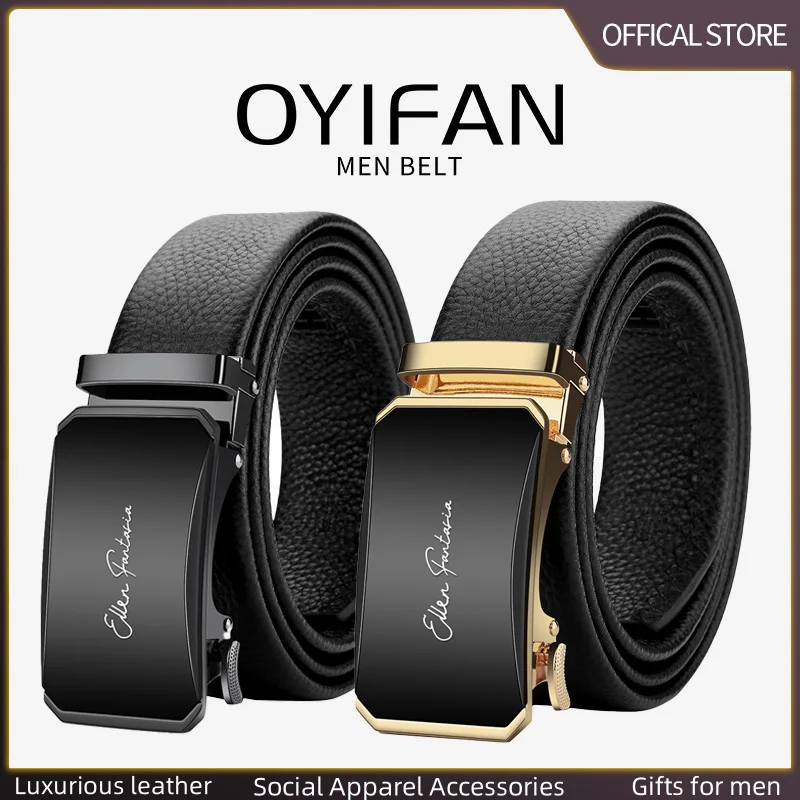 Male Belt Men\'s Belts Genuine Leather Belt for Man Waistband Mens Waist Automatic Buckle belt