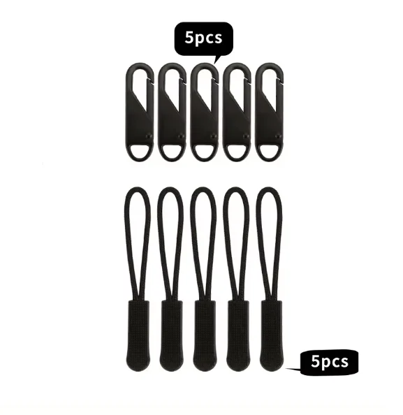 65/36mm 1 set. (5pcs zipper cords, 5pcs open zippers) can be disassembled and replaced. Zipper replacement and repair for backpa