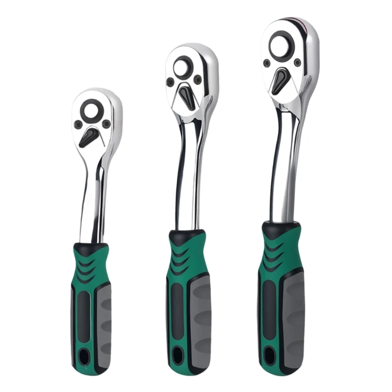 Industrial Socket Ratchet Wrench 72Tooth Mechanism BiDirectional Design Multiple Size Durability Alloy Steel Spanner L4MF