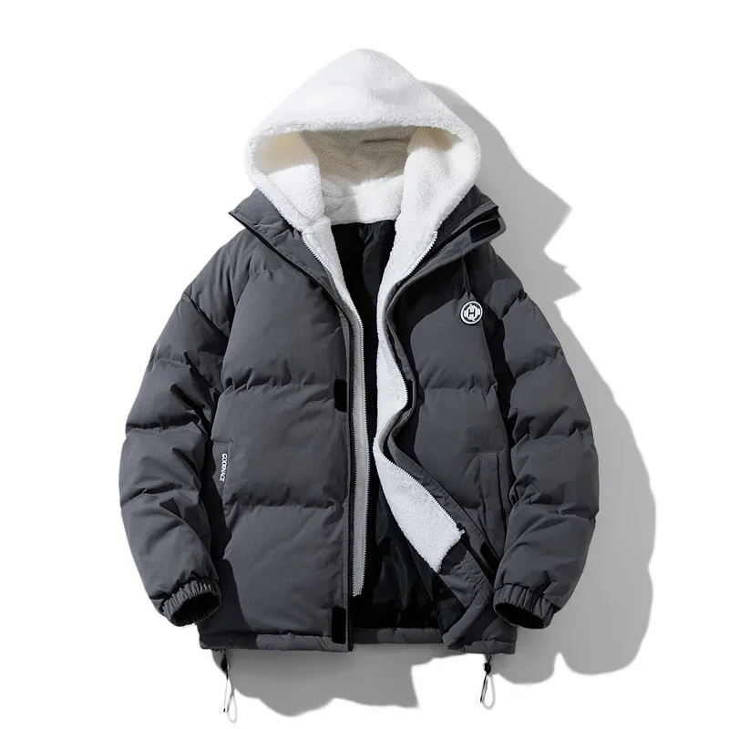 Manteau en coton à capuche deux pièces pour hommes, robe pour jeunes, vêtements de vacances d\'hiver, nouveau, 2023