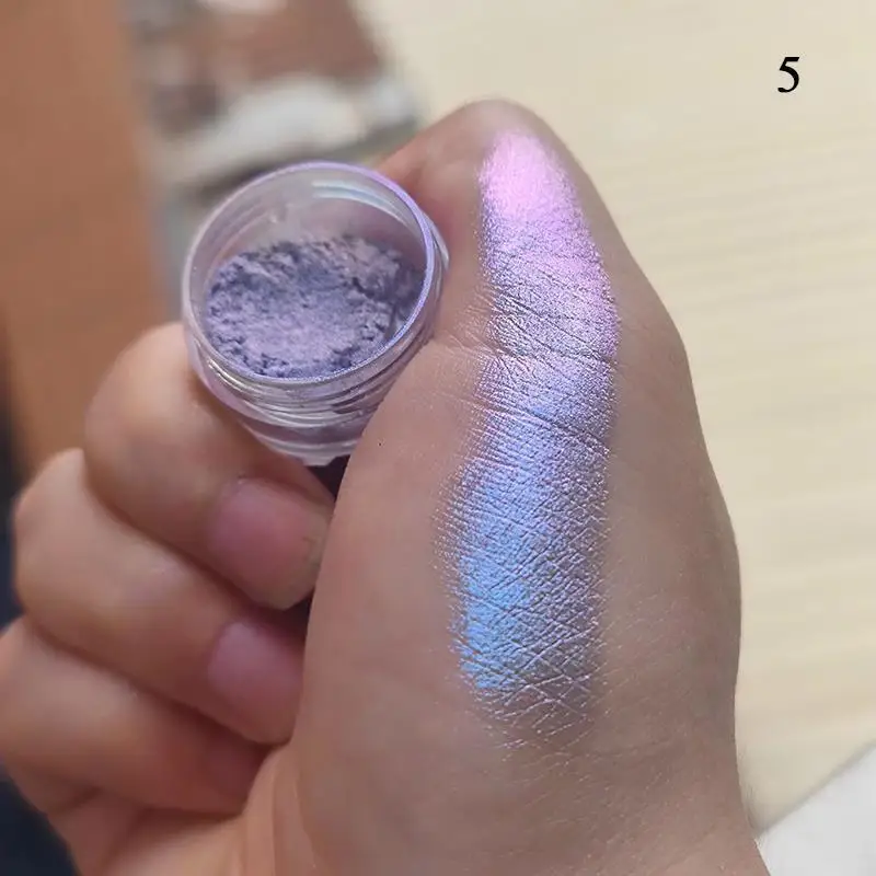 Ultra Fine Eyeshadow Powder Multi-use Chameleon Metallic Eyeshadow Highlighter Glitter Blue Purple Eye Shadow Makeup Supplies