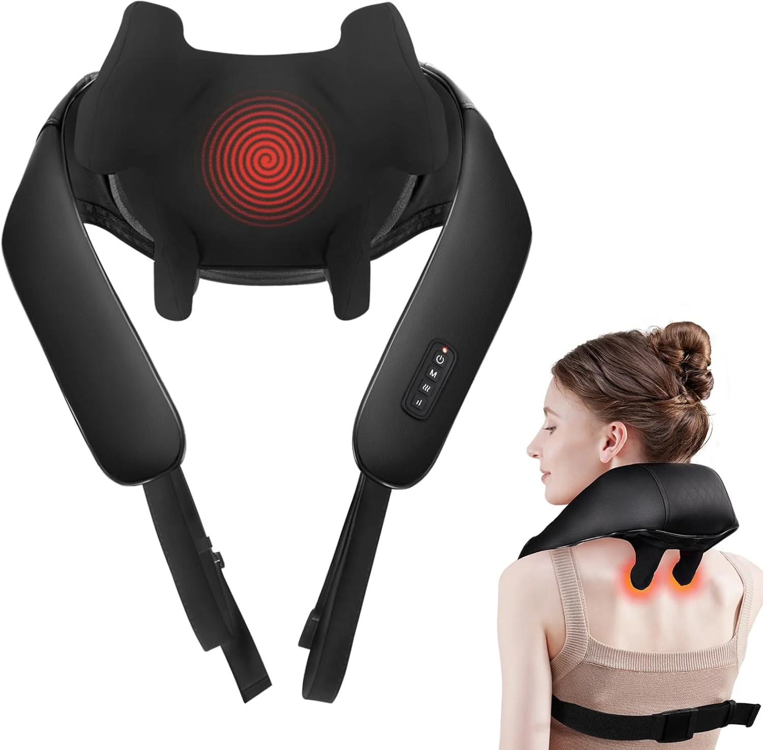 Shoulder and neck massager, kneading cervical massage device, neck and shoulder heat pad, multi-functional massage shawl