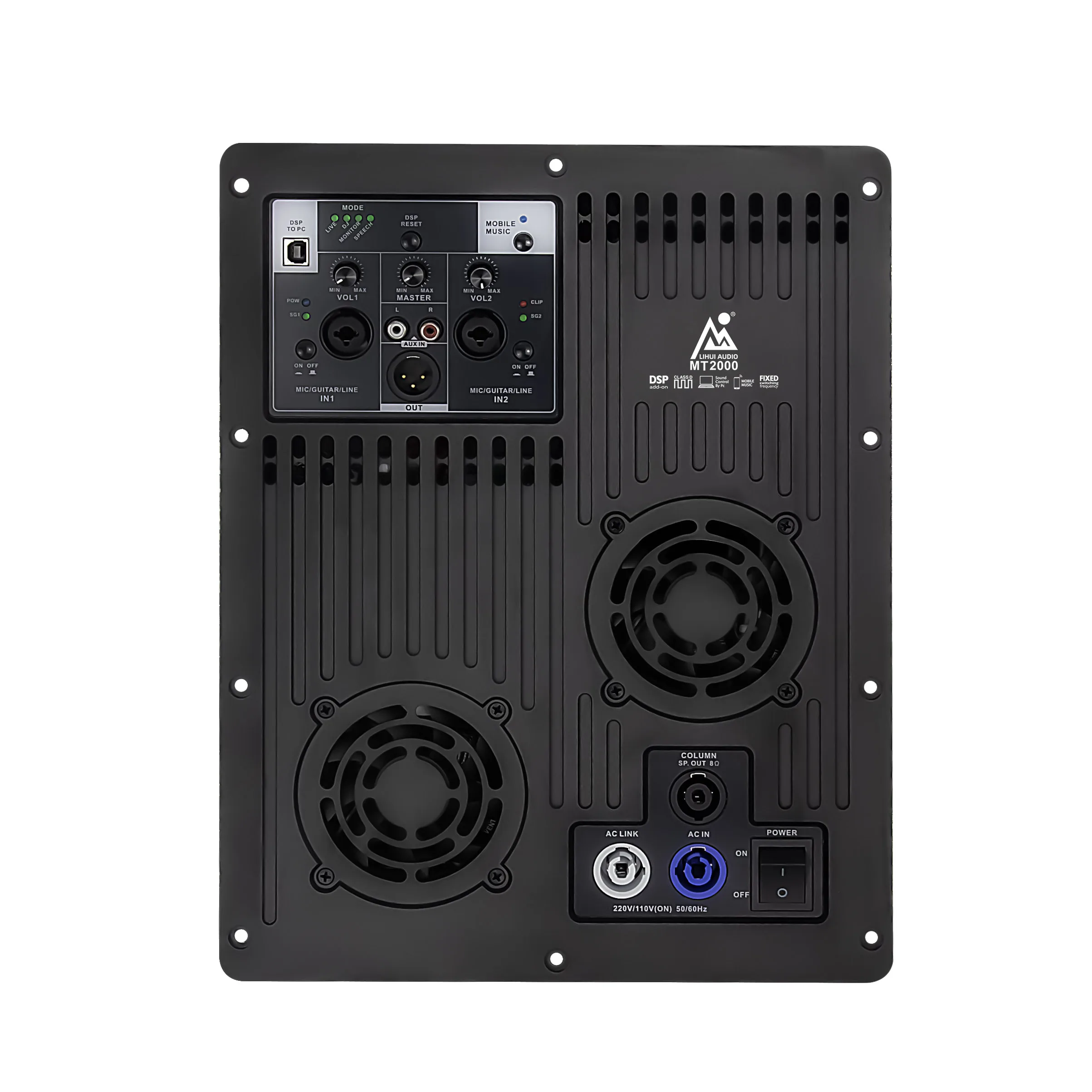 

Hot Selling 2 Channel Class D Amplifier Module For Active Speakers Built-in DSP Amplifier Module