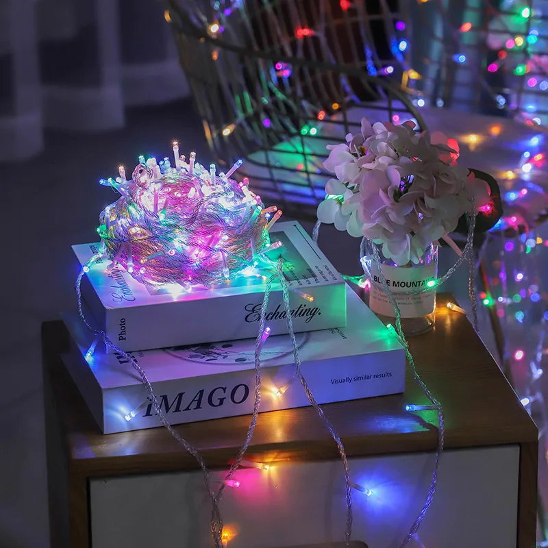 Festone di Natale Ghiacciolo LED Stringa di luce Spina UE 220V Fata natalizia Ghirlanda Lampada per la decorazione della stanza del giardino della festa nuziale