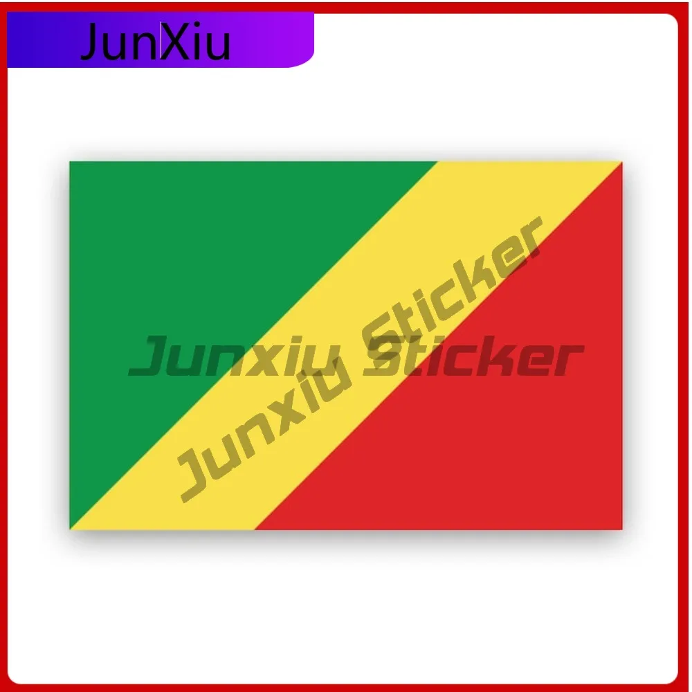 

Congolese Flag Sticker Sun Resistant Scratch Resistant Anime Style For Motorcycle Helmet Truck No Residue Easy To Remove Decor