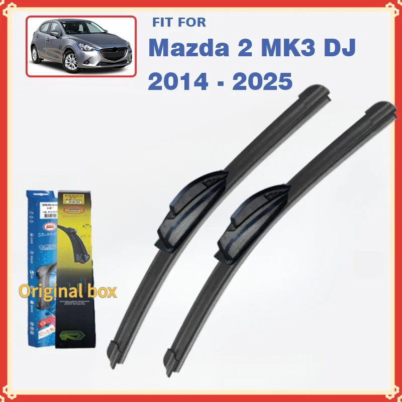 

Front Wiper Blades For Mazda 2 MK3 DJ 2014 - 2025 Mazda2 Demio MK4 Windshield Windscreen Accessories 2018 2016 2020 2017