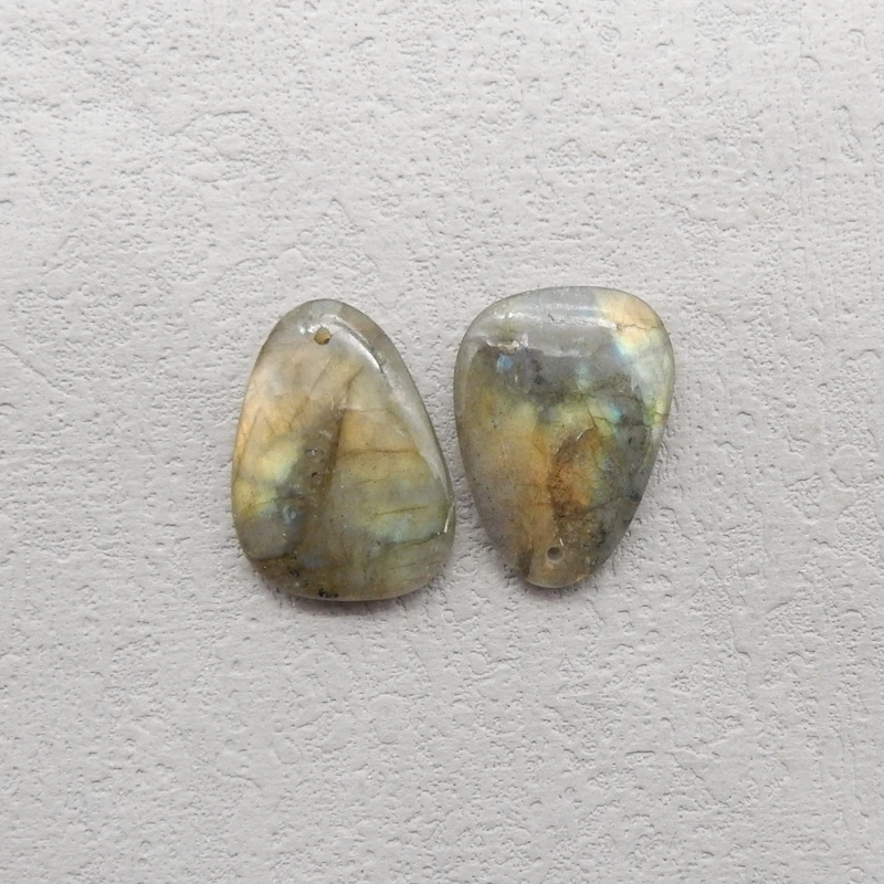 

Длинные серьги из натурального лабрадорита, блестящие бусины, пара 24x18x5 мм, 6,8 г, модные ювелирные аксессуары для женщин, яркий подарок