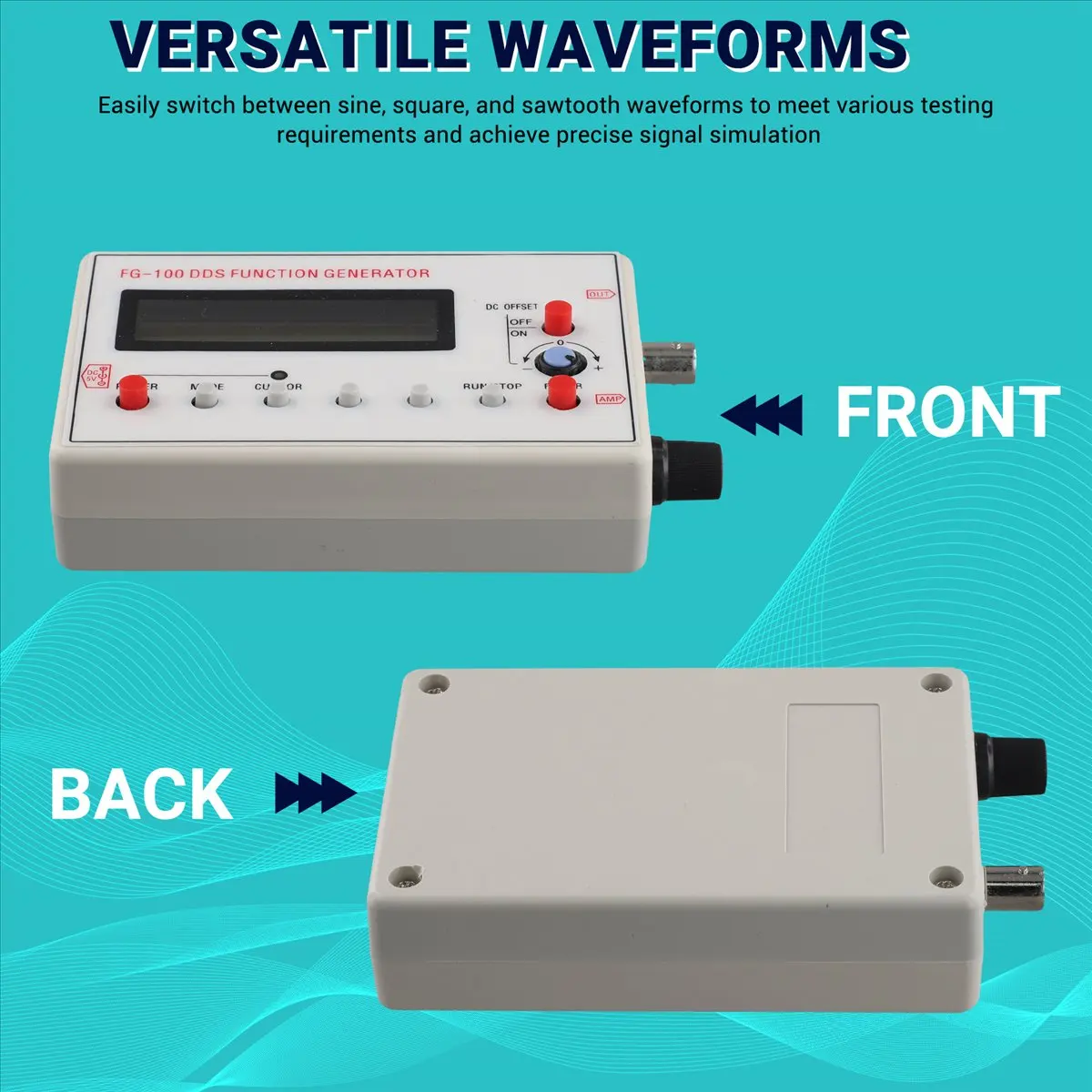 FG-100 DDS Function Signal Generator Frequency Counter 0.01Hz - 500KHz Signal Source Module-A27I