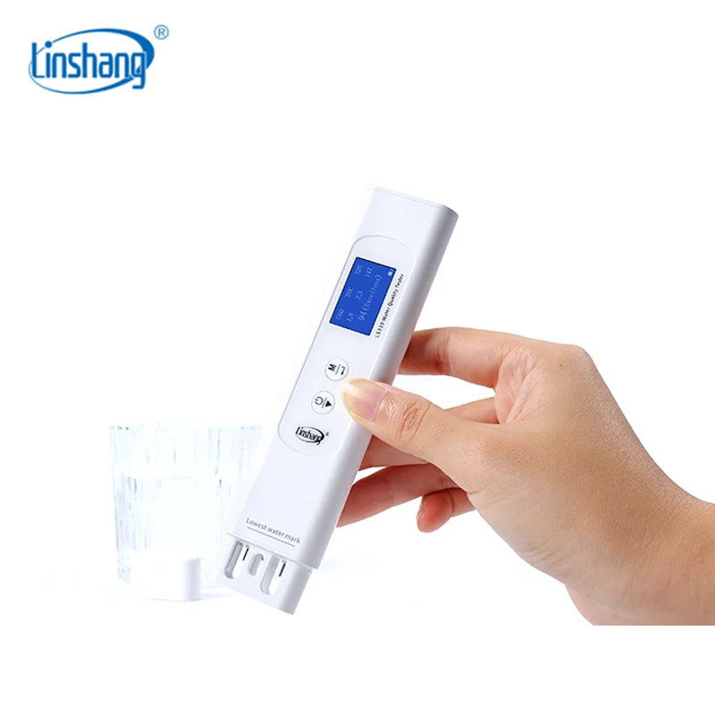 Linshang LS310 6-in-1 Water Quality Pen | Multi-Scene Use for Pool/Aquarium/Drinking | Check of COD/TDS/EC/Temp & Auto rating
