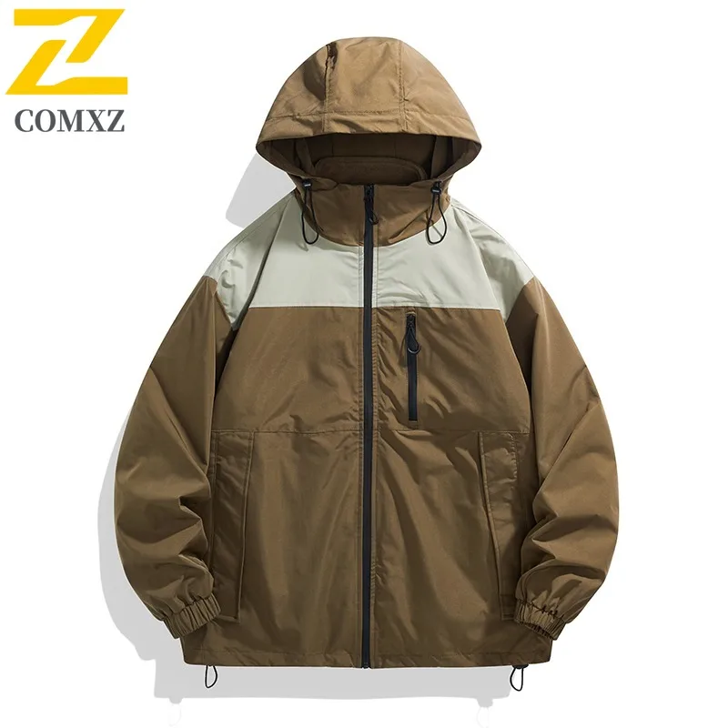 

COMXZ 2025 Новая мужская и женская водонепроницаемая лыжная куртка 3 в 1, зимнее пальто со съемной флисовой подкладкой, уличный теплый ветрозащитный зимний комбинезон