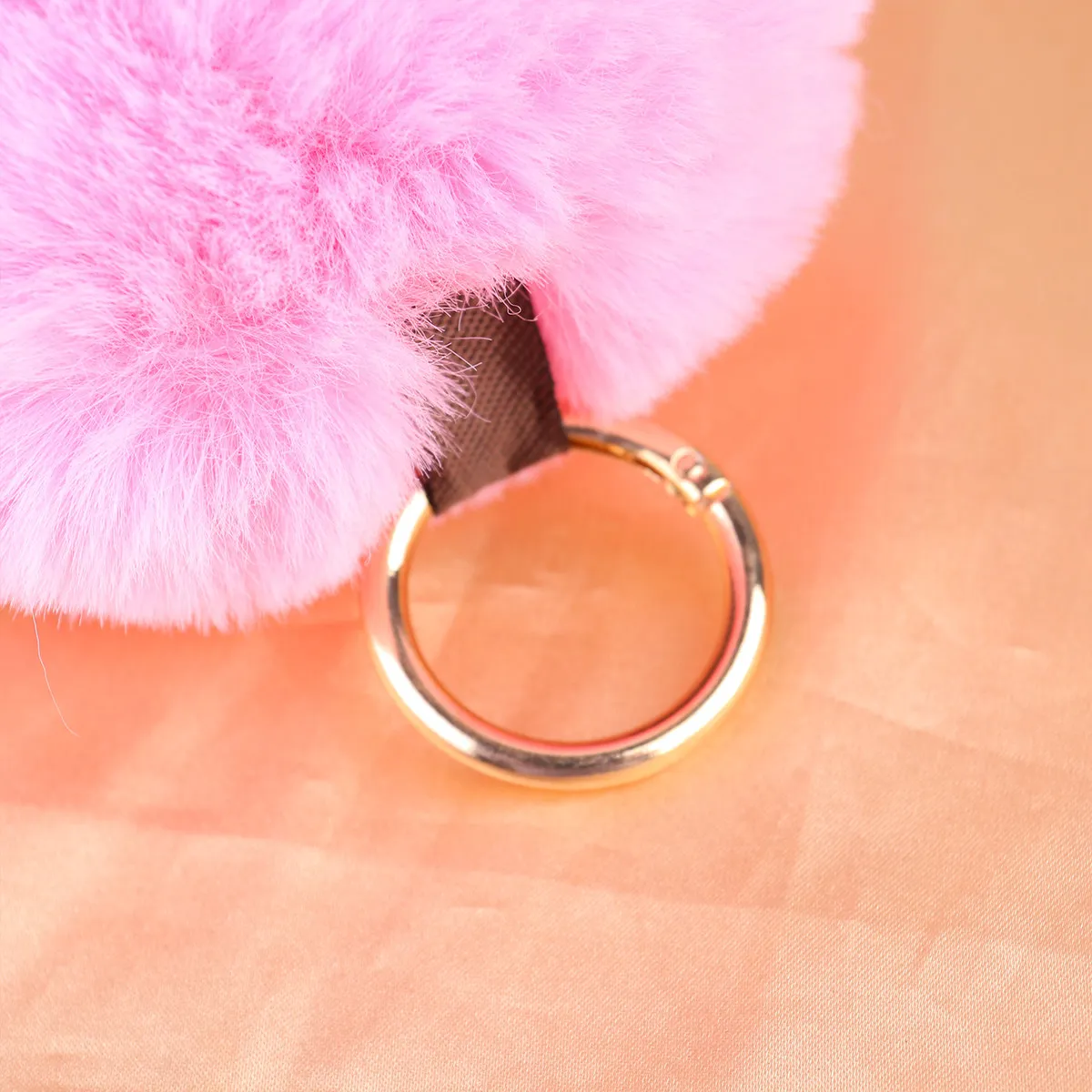 

Khaki Owl Hairball Keychain Exquisite Key Holder Unique Key Ring for Women Girls Bag Accessory Graduation Present