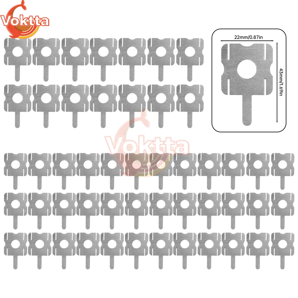 4S 18650 Lithium Battery Pack Spring Connector Replace Spot Welding Nickel Sheet U-shaped Battery Welding Tool Kits 30/50pcs