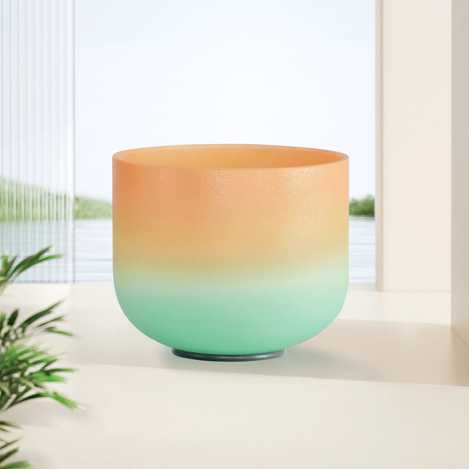 

Hye-eun 8inch Orange&Green Crystal Singing Chakra Bowl 440hz/432/528hz Meditation Musical Instruments for Spiritual Mindfulness