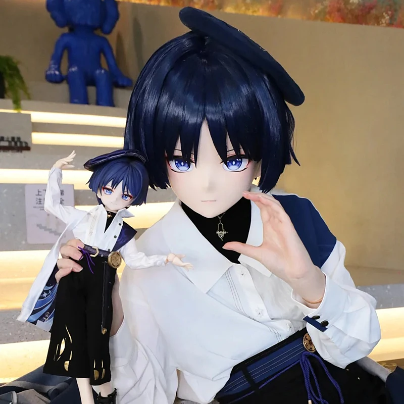 

Full headband lockHandmade Customize Game character Kig Cosplay Kigurumi Resin Mask Japanese Anime Kigurumi Masks