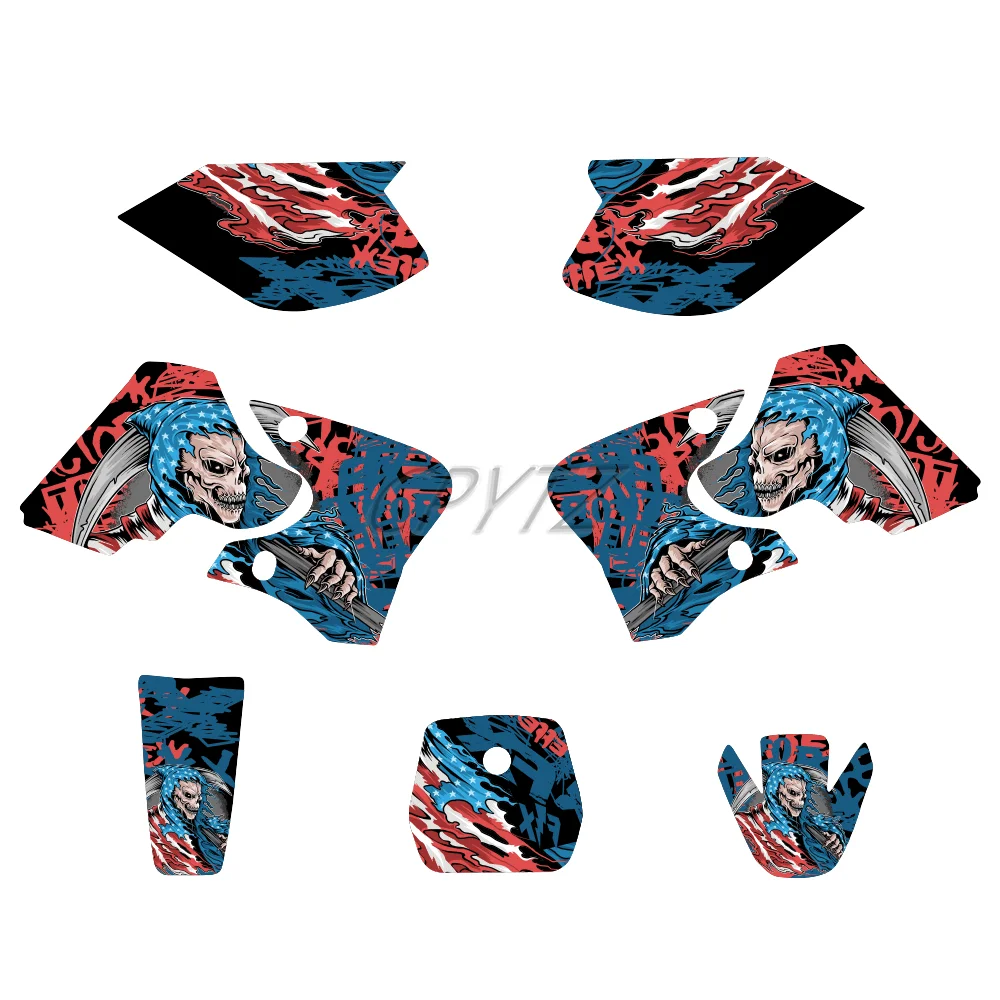 Full Graphics Background Stickers Kit Motorcycle body Decals fit For TTR90 TTR 90 2000 2001 2002 2003 2004 2005 2006 2007 3